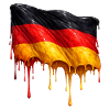 Deutsche Flagge bunte Farbe