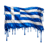 Griechische Flagge bunte Farbe