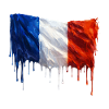 Fransk flags farverige farve