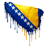 Bosnien-Hercegovinas flag farverig farve