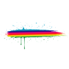 Rainbow Brush Stroke Gradient Splash