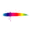 Rainbow Brush Stroke Gradient Splash
