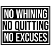 Ingen klynken, ingen opgivelse, ingen undskyldninger, fitnesscentermotivation.