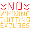 Ingen klynken, ingen opgivelse, ingen undskyldninger, fitnesscentermotivation.