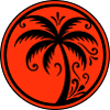 Palm tree icon beach