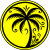 Palm tree icon beach
