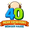 40 More experience Less hair