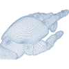 Geometric Hand Silhouette with Fractals
