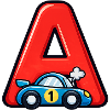 A for Racing Car Cartoon
