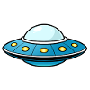 UFO sticker flying saucer