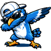 Dabbing Blue Jay