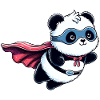 Panda Ours Héros Super-héros Teddy