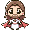 Cute Jesus Christ Superhero Church Hero