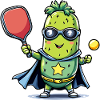 Héros super-héros du pickleball Concombber