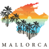 Mallorca Sonnenuntergang Palmen Silhouette