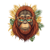 Orangutan Sunglasses Tropical View