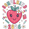 Schulkind 2026 Einschulung Erdbeere Mädchen