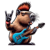 Guitariste électrique Rock N Roll