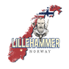 Lillehammer Norway Retro Map Souvenir