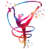 Gymnast With Band Rhythmic Gymnastics
