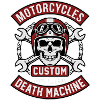 Skull with helmet and wrench