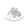 Lapin fatigué lapin endormi