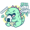 Cute Onigiri Dinosaur