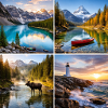 Alpine Nature Landscapes Collage