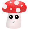 Kawaii Mushroom Buddy with Dots