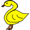 Yellow Duck Silhouette Black