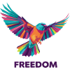 Vibrant Geometric Hummingbird Freedom