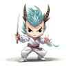 Guerrier Chibi avec Katana