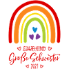 Große Schwester 2027 Boho Regenbogen