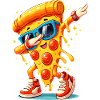 Dupper pizza med solbriller Dab Dance Cheese Pizza