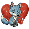 Fox animal sad symbol heart broken