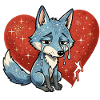 Fox animal sad symbol heart broken