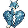 Fox animal sad symbol heart broken