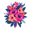Tropical Hibiscus Blossoms