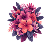 Tropical hibiscus flowers