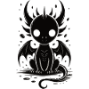 Cute Dark Dragon T-Shirt Gothic Fantasy