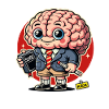 Brain Scholar Cartoon