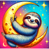 Sloth sleeps on the Moon