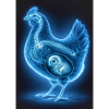 Neon-Poulet-Fetalkunst