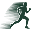 Running silhouette in sprint