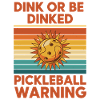 Pickleball-lustiger Spieler Dink Oder Werde Dinked