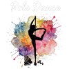Pole Dance Silhuet – Akvarelkunstdesign