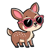 Biche chic lunettes roses
