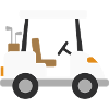 White Golf Cart