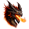 Fire Dragon Flaming Head