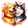 Dog Hearts Friendship